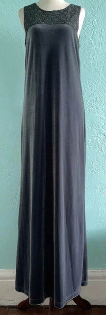 Carole Little Lace Velvet Maxi Dress Boden Joules Sz 12 Large