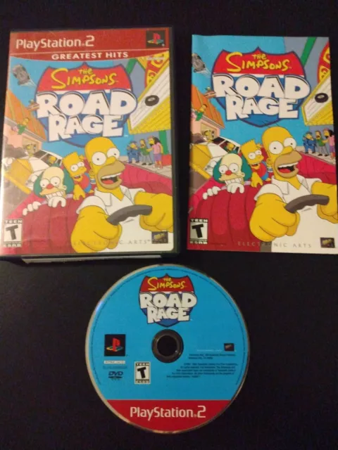 2001 Simpsons Road Rage Sony  Greatest Hits PlayStation 2 PS2 CIB Complete