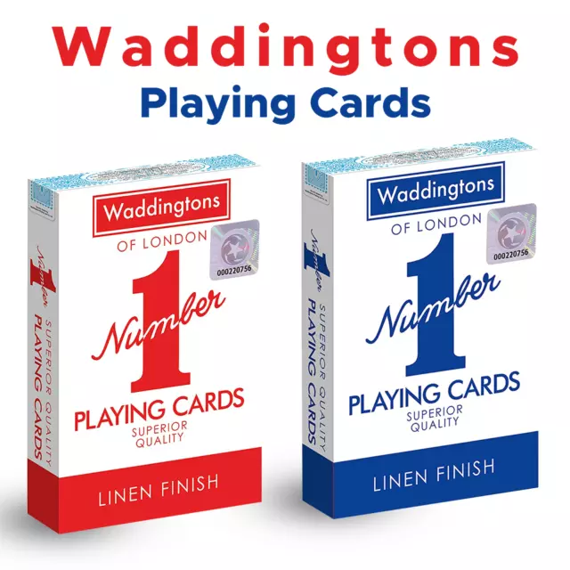 Waddingtons No.1 Classic Playing Cards Decks Poker Game Party Red Blue Pack💖
