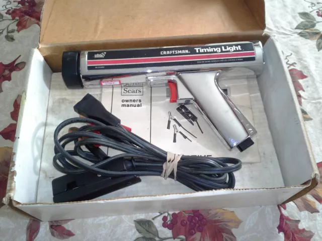VTG. Sears Craftsman Inductive Timing Light Model 28 2134. working. Damage box