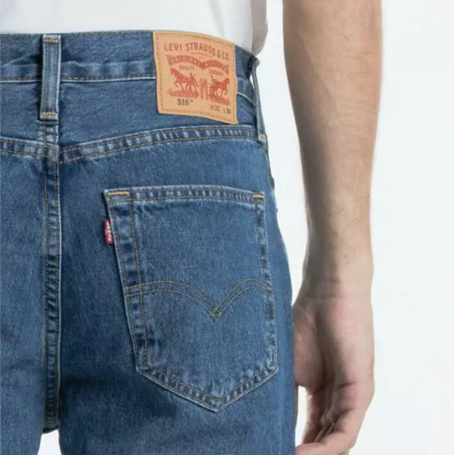 Levis 516 Straight Jean (504) - RRP 109.99 - FREE POST - STONEWASH - SALE SALE 2