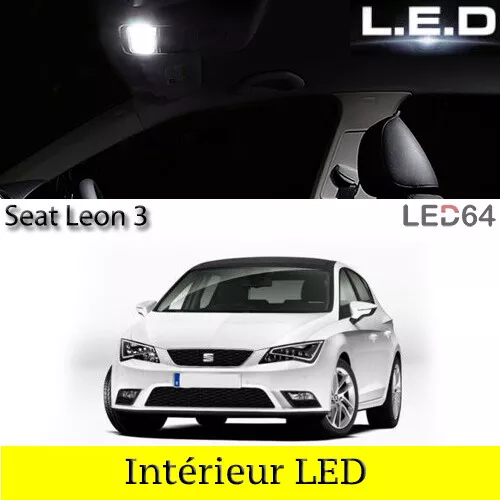 Kit ampoules à LED pour l'éclairage intérieur habitacle blanc Seat Leon 3