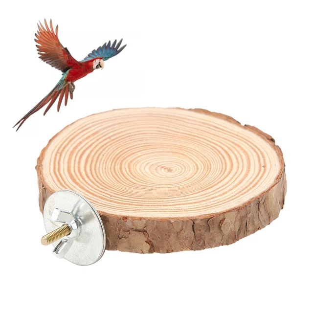 Piatto In Legno Naturale Per Gabbia Uccelli Pappagalli Bitin HB0 DB3