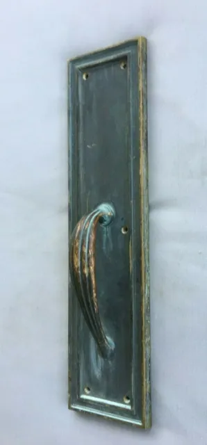 Grande poignée de porte industrielle antique en laiton bronze vintage matériel bancaire 180-19J 2