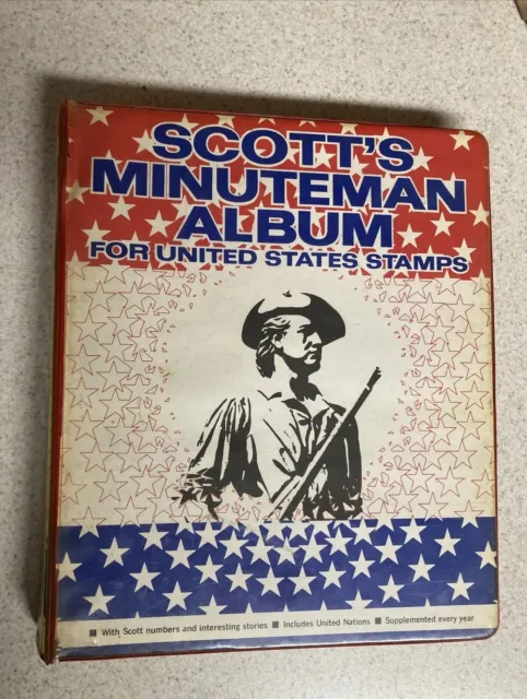 Vintage 70s United States Stamp Collection Estate Find Scott’s Minuteman Album