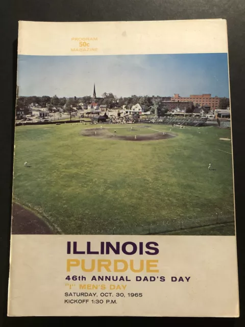 1965 ILLINOIS ILLINI vs PURDUE BOILERMAKERS Program JIM GRABOWSKI Bob GRIESE