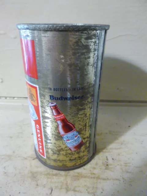 Budweiser Lager Flat Top Beer Can      -[Empty Cans, Read Desc.]-