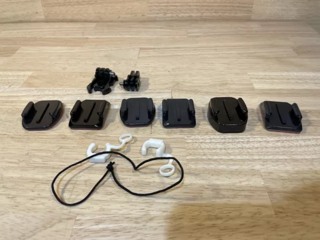 Mixed Lot of GoPro Accessories - Mounts Flat Curved Tripod Clip