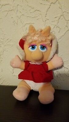 Vintage 1987 Jim Henson Baby Miss Piggy Christmas Carol Collectible Plush Toy