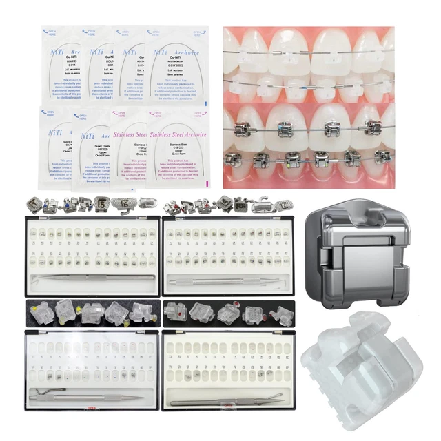10 Kits Orthodontic Ceramic Self Ligating Brackets Ormco DAMON Clear MBT 022 345