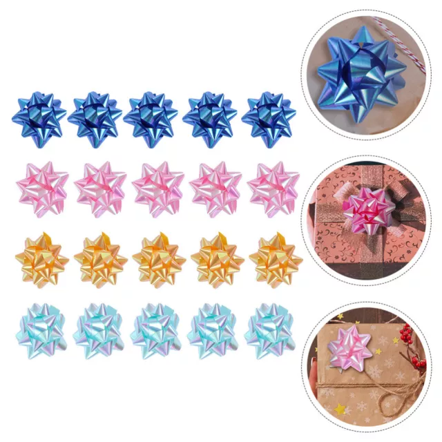 50 Pcs Star Flower Decoration Craft Gift Pull Bow Wrapping Holiday Present