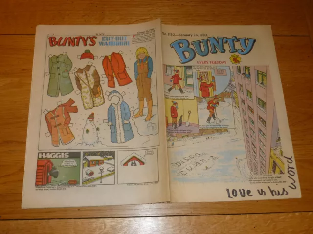 BUNTY Comic - No 1150 - Date 26/01/1980 - UK Paper Comic