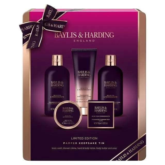 Baylis & Harding Wildfigur & Granatapfel Luxus 5-teilige Aufbewahrungsdose