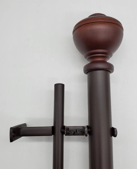 Odessa 1 3/8" & 5/8" Adjustable Double Curtain Rod, Two Colors, Three Sizes
