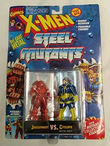 X-Men Steel Mutants Juggernaut vs. Cyclops Die Cast Action Figures
