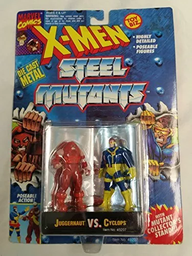 X-Men Steel Mutants Juggernaut vs. Cyclops Die Cast Action Figures