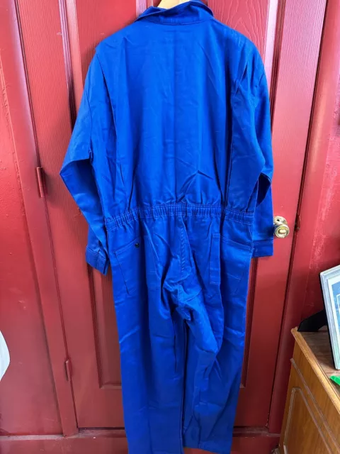 NOS FR FIRE Resistant 9.5 Indura Blue Coveralls Jumpsuit Sz XL short ...
