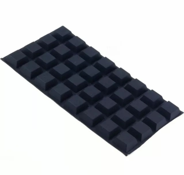 Große schwarze 3M GUMMIFÜSSE ~ selbstklebende Möbelpads ~ 15 mm x 15 mm x 5 mm