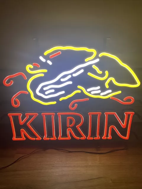 24"x20" Kirin Beer Neon Sign Lamp Light Visual Bar Decor Collection Pub Sign