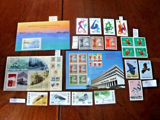 Hongkong, China Blöcke und Vogel Marken + kpl. Sätze, postfrisch, Lot, Posten