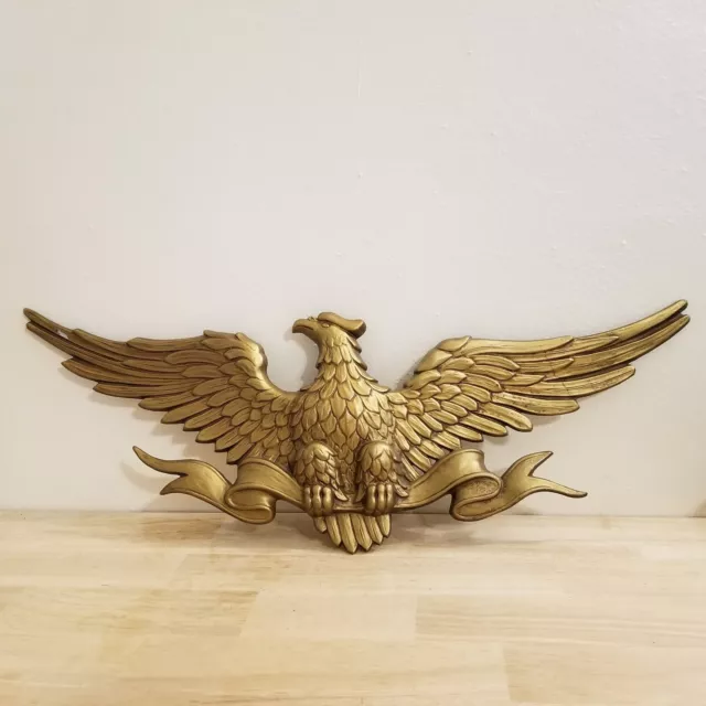 Vintage Sexton Cast Metal Eagle Usa Hanging Patriotic Wall Decor 24x9 Approx 74 99 Picclick