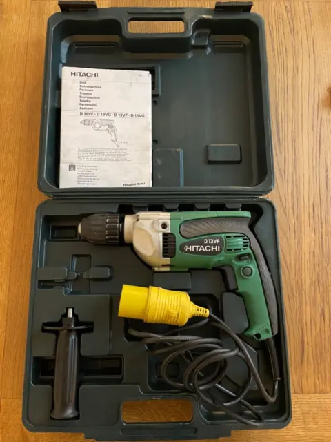 Hitachi D 13VF Corded Drill in Case