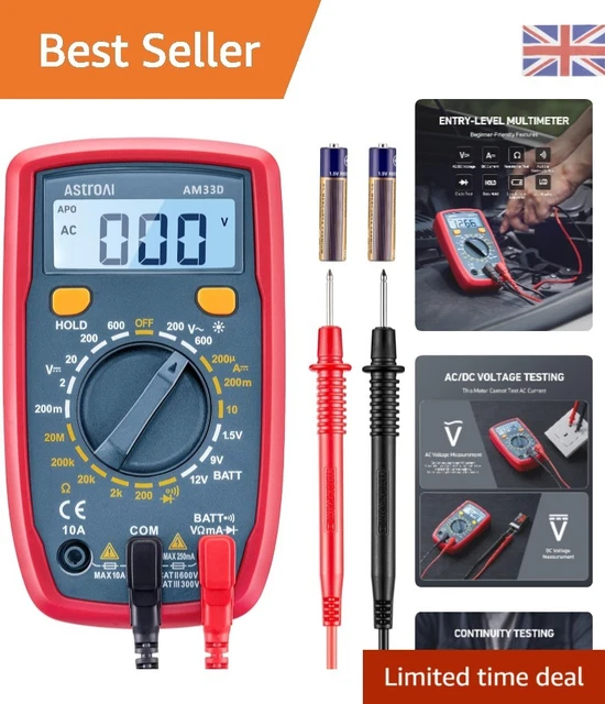 SAFETY-INCLUSIVE DIGITAL MULTIMETER with Auto Shutoff and Double Fuses ...
