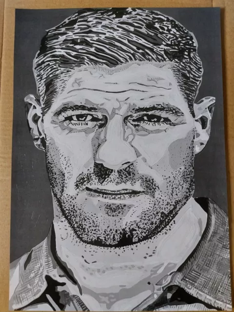 Steven gerrard liverpool A3 art poster