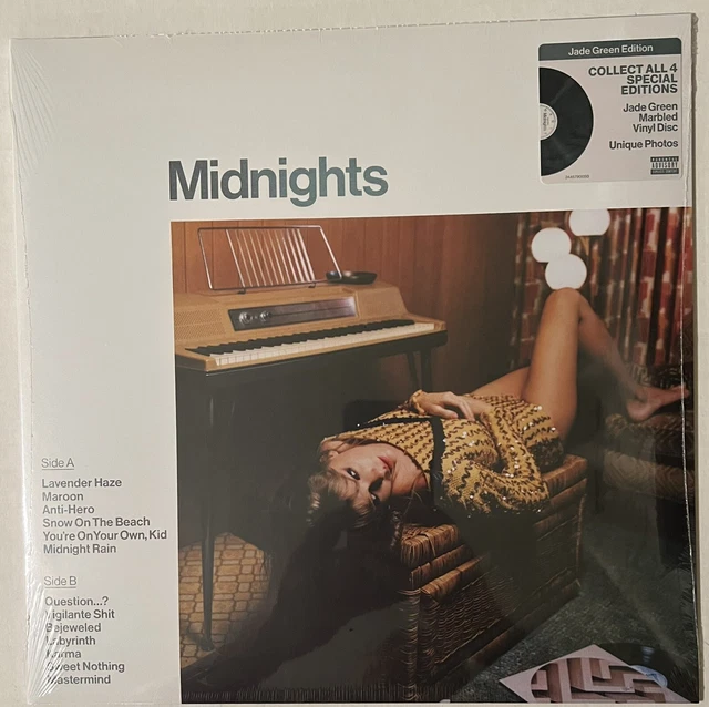 TAYLOR SWIFT MIDNIGHTS Lp Jade Green Marbled Vinyl Disc With Unique