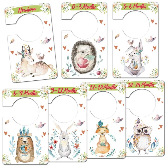 Baby Closet Size Dividers, Woodland Animal Clothes Organizer, Baby Closet Div...
