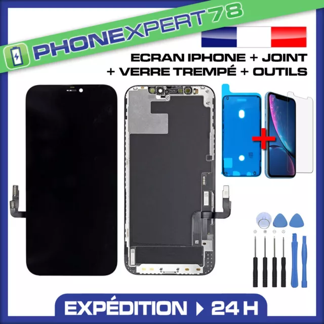 Ecran Lcd Compatible Iphone 7 8 X Xr 11 12 Pro Max 13 14 + Joint + Verre Trempé