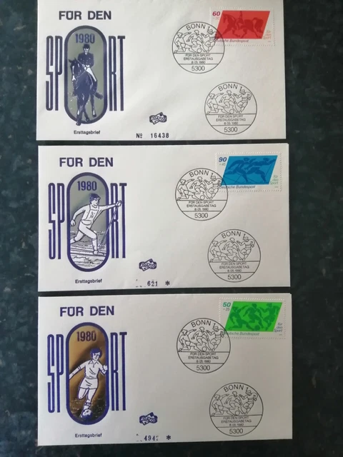 Bund BRD Ersttagsbrief FDC  1980  Nr.1046-1048