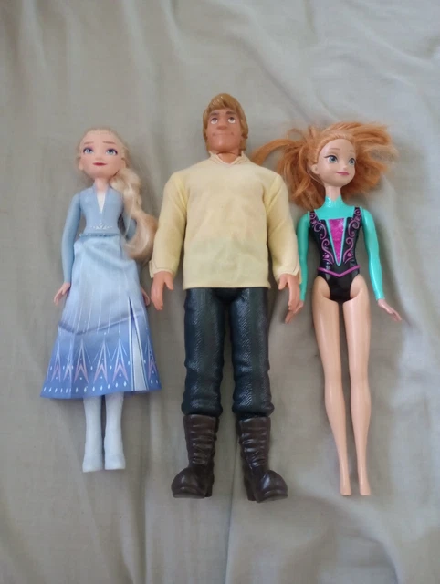 Disney Frozen Dolls Bundle Including Elsa, Anna & Christoff