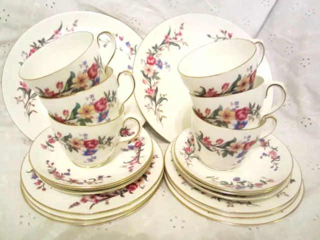 Wedgwood Devon Sprays -  20 PIECE TEA SET ,  CUPS ,SAUCERS, TEA PLATES  ETC