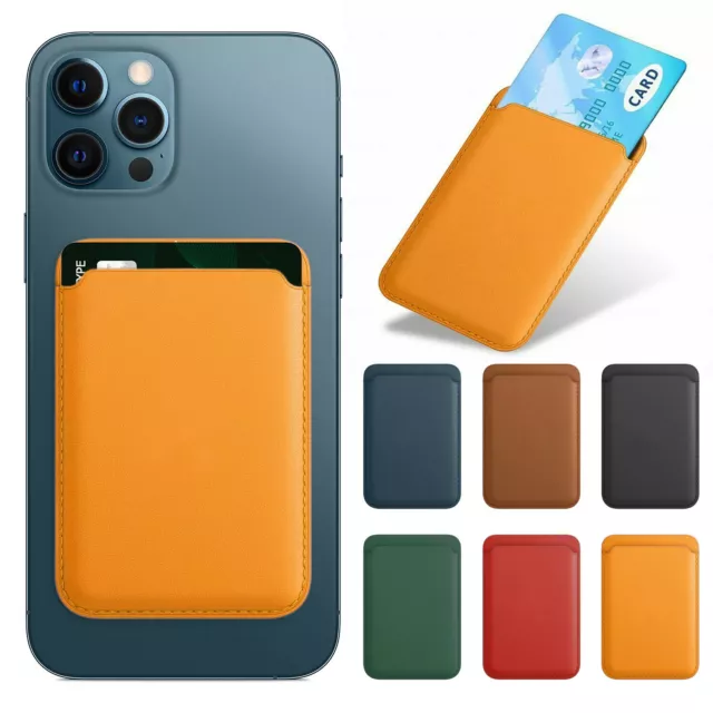 For iPhone 14 Pro Max 13 12 11 Pro Max Mag Safe Card Slot Holder Wallet Leather
