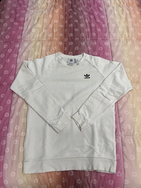Adidas Originals - Felpa Bianca Senza Cappuccio Da Uomo (Taglia S)