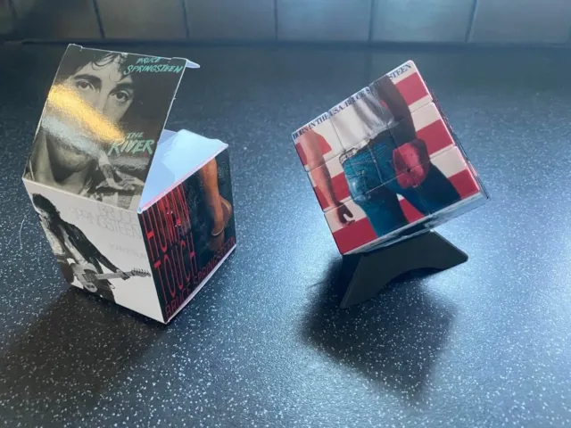 Bruce Springsteen  Rubik's Cube, presentation box and display plinth. Gift?? 16