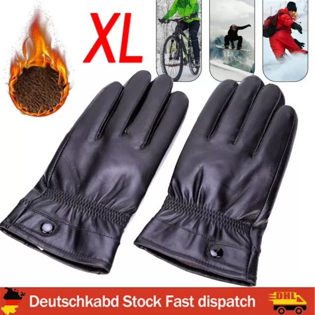 Lederhandschuhe schwarz gefüttert Winter Leder Handschuhe schwarz Fahrhandschuhe