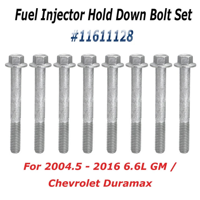FUEL INJECTOR HOLD Down Bolt Set For 6.6L Chevrolet GM Duramax 04.516
