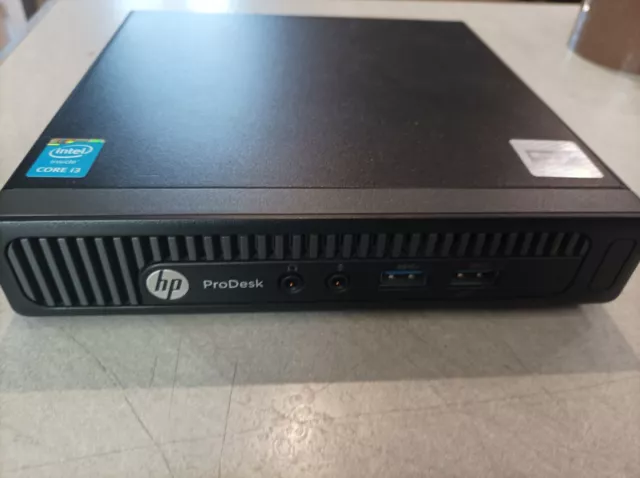 unité centrale HP Prodesk 400 G1 USFF / intel core I3 4160 / 4 GO / SSD 240