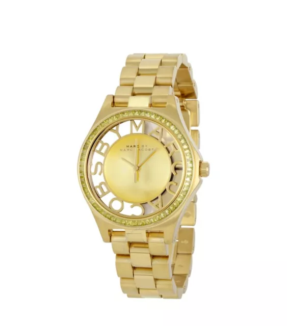 Marc Jacobs Henry Skelton Gold Face Stainless Steel Ladies WATCH