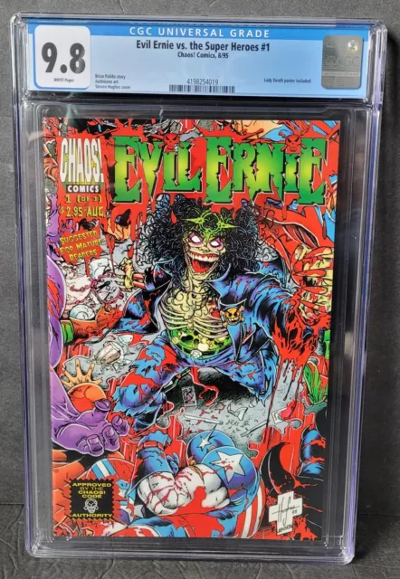 EVIL ERNIE vs THE SUPER HEROES #1 (1995) ~ CGC 9.8 ~ WP ~ CHAOS! COMICS