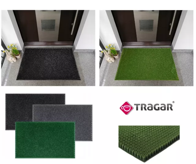 Outdoor Door Mat Plastic Astro Artificial Grass Turf Look Entrance Scraper