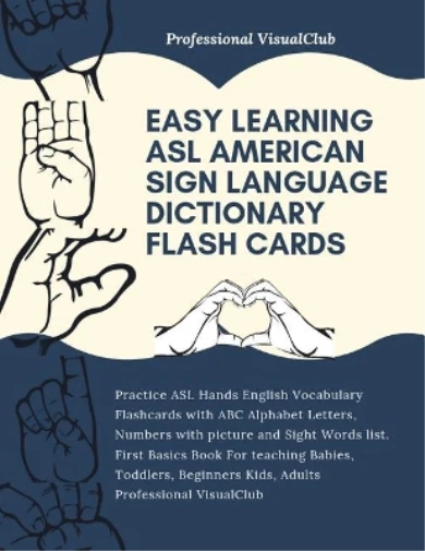 PROFESSIONAL VI EASY Learning ASL American Sign Language Dictionary Fla ...