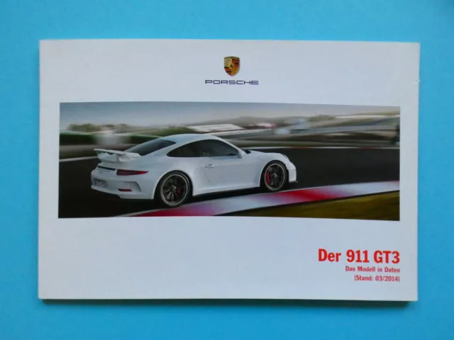 Prospekt / Preisliste mit Daten Porsche 911 (991) GT3 - 03/14