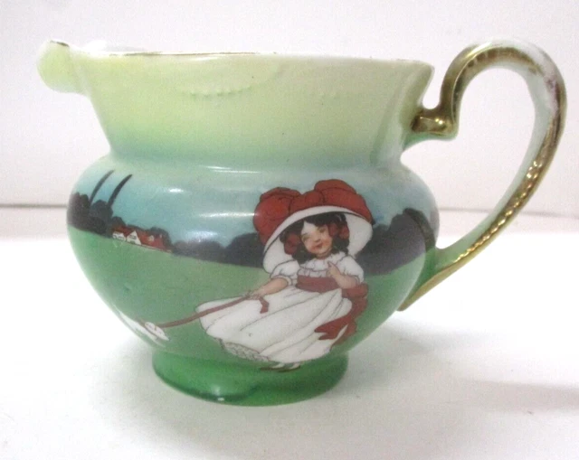 RARE Royal Bayreuth Nursery Tales Girl w/Dog Creamer