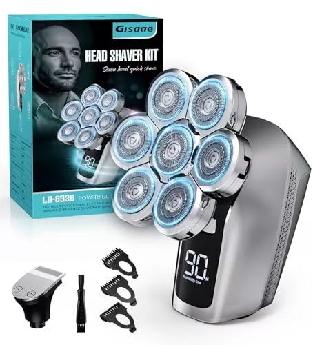 Gisaae Head Shavers for Men, Upgraded 7D Head Shaver for Bald Men, IPX7