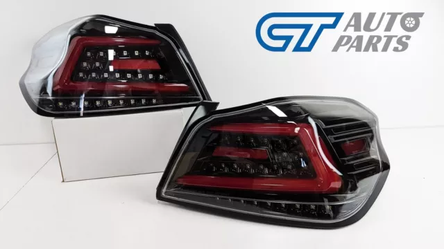 V4 Gloss Black LED Dynamic Tail lights for 2015-2021 Subaru WRX STI VA taillight