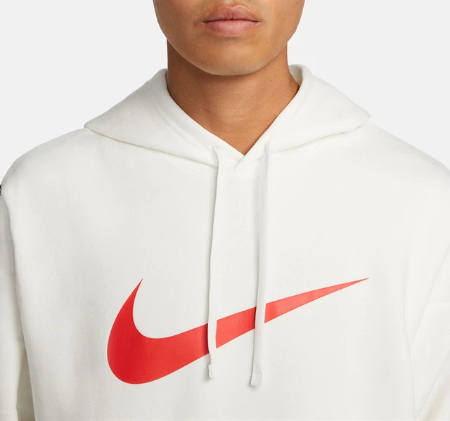 FELPA UOMO/DONNA NIKE SPORTSWEAR CREW REPEAT- DX2028-133 col. bianco/rosso 3