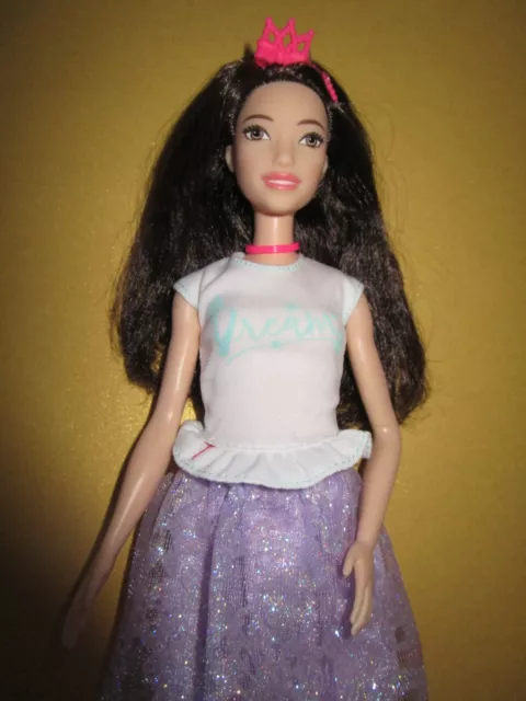 B1587) Süsse Barbie Prinzessin Mattel Oberteil+2-Lagiger Rock+Schuhe Neuwertig